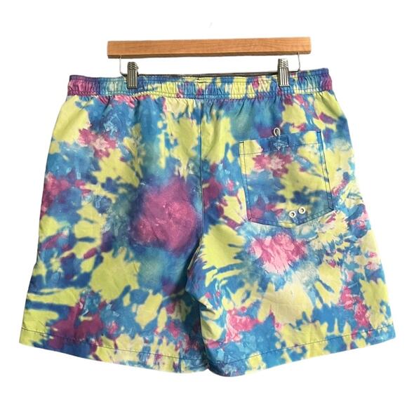 American Eagle Mens Swimming Trunks Retro Tie Dye Swim Board Shorts - Picture 5 of 8